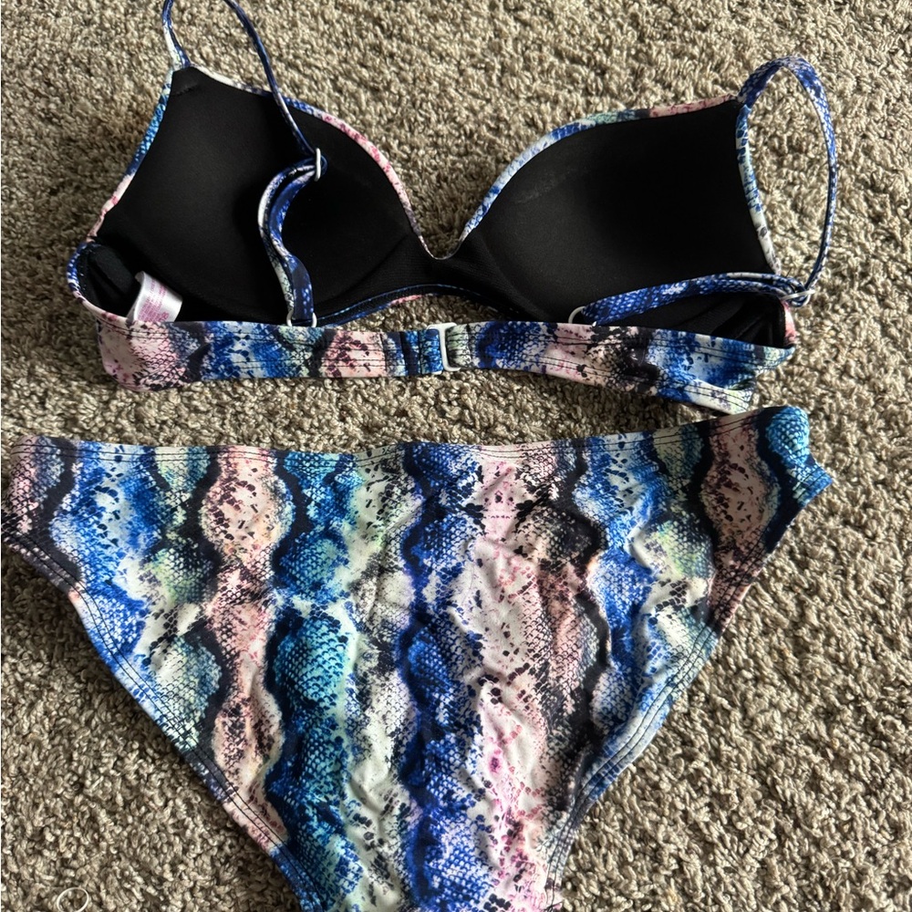 Multicolor Snake Print Bikini Set - Picture 2 of 2
